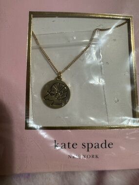 kate spade gold-tone zodiac pendant necklace